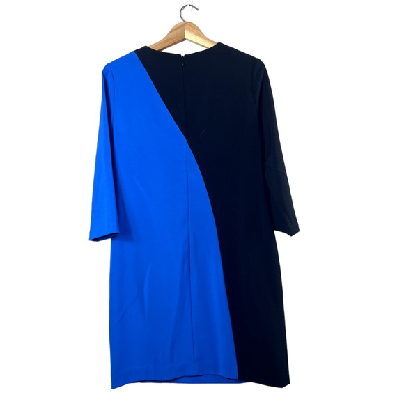 Black and Blue Colorblock Ann Taylor Business Dress 8 - Picture 3 of 6
